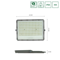 Proyector LED Spectrum NOCTIS MAX 100W 6500K 8600 lúmenes 230V IP65 IK08 85° Gris iluminación exterior