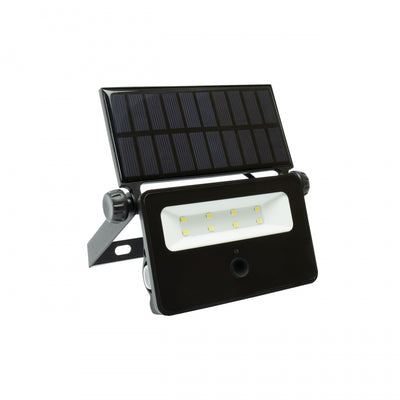 Proyector LED Spectrum NOCTIS SOLARIS MINI 2W 6000K 200 lúmenes IP65 Negro con sensor de movimiento PIR alimentado por energía solar