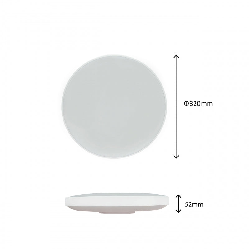 Lámpara de techo LED Spectrum NYMPHEA 24W CCT 230V 3150 lúmenes 115° IP54 CRI 80 Blanco Negro Redonda de Superficie