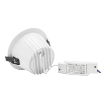 Spectrum ORBITO Downlight LED 14-27W 4000K 230V IP44 CRI 90 UGR<19 Blanco Redondo Reflector Negro Empotrado