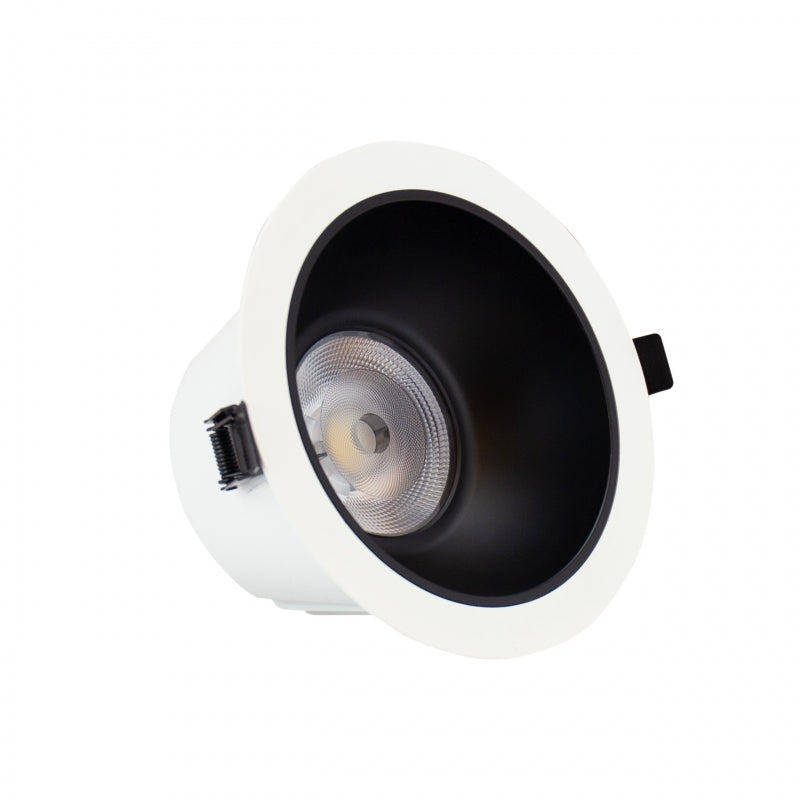 Spectrum ORBITO Downlight LED 14-27W 4000K 230V IP44 CRI 90 UGR<19 Blanco Redondo Reflector Negro Empotrado