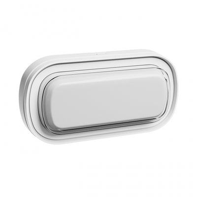 Luz de superficie LED ovalada Spectrum PASTILO 10W CCT 230V 120° IP54 IK10 Carcasa blanca para uso interior y exterior