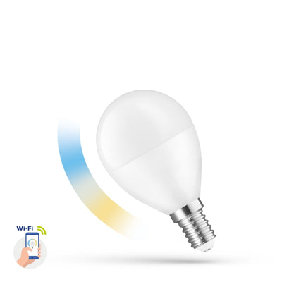 Bombilla LED Inteligente Spectrum P45 5W E14 230V Wi-Fi CCT Blanco Regulable 2700K-6500K 420 lúmenes