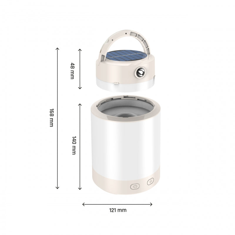 Lámpara de camping LED Spectrum SOLARA Campo 2W 3000K-6500K IP20 USB-C banco de energía recargable solar