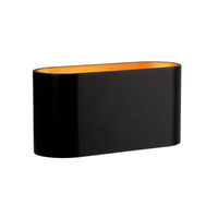 Spectrum SQUALLA G9 wall lamp, IP20 Black Golden, 250V, surface mounting, aluminum housing