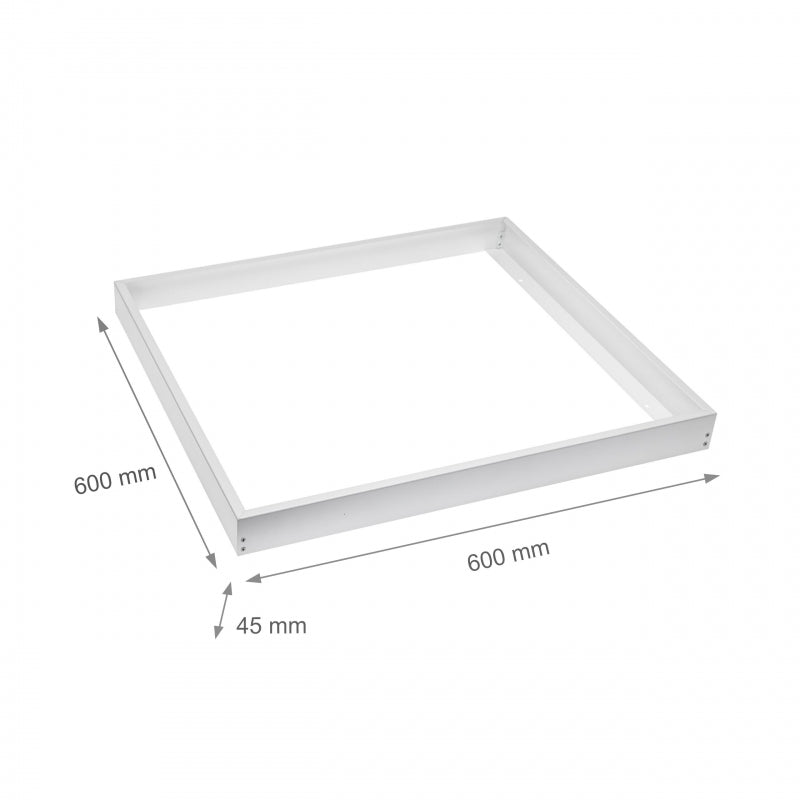 Marco de montaje en superficie Spectrum para paneles LED ALGINE LINE y ALGINE PREMIUM 600x600mm, Blanco