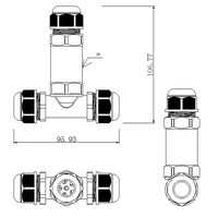 Conector de cable impermeable Lcb t-split 3 polos 95.93-106.77mm² IP68