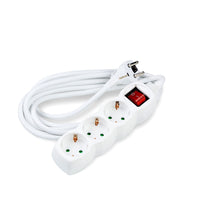 Regleta Technik de 3 tomas con cable de cobre de 1.5m 1.5mm², interruptor, blanca, 16A 250V