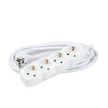 Regleta Technik de 4 Tomas, Cable de Cobre de 3m 1.5mm², Color Blanco, 16A 250V con Protección Infantil