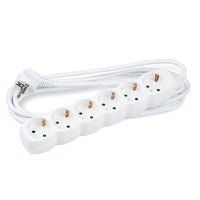 Regleta Technik de 6 tomas Blanca, cable de cobre de 1.5m 1.5mm², 16A Schuko, 250V máx 3500W