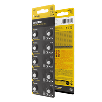 Technik Pilas de botón alcalinas AG1 LR60 364 1.5V paquete de 10 pilas tipo moneda fiables para relojes y dispositivos electrónicos