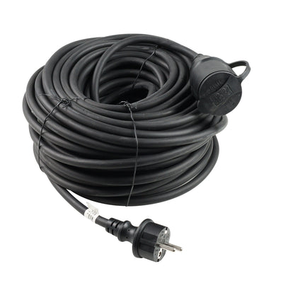 Cable de extensión industrial Technik 30m H07RN-F 3G1.5mm², 1 toma, IP44, 16A, 250V para uso intensivo