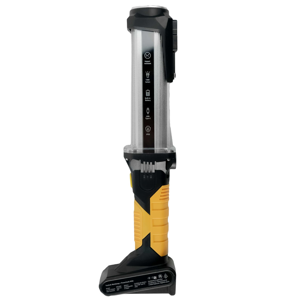 Linterna LED Technik W50 COB+XPG 1000 lúmenes Blanca IP55 con Batería Recargable USB Tipo-C y Powerbank