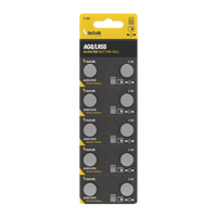 Technik Platinum Pila de Botón Alcalina AG8 LR55 191 391 1.5V B10 paquete de 10 para relojes y dispositivos electrónicos