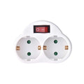 Adaptador enchufe profesional Technik 2 vías con interruptor 16A 250V con protección infantil