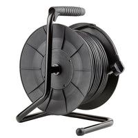 Carrete de cable Technik Professional 50m 1.5mm² Negro 16A 4 tomas con interruptor Interior Exterior