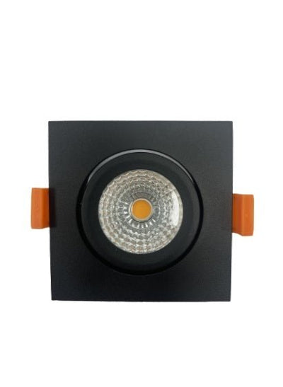 LED inbouwspot zwart vierkant 5W 500 lumen 2700K IP65 badkamer geschikt