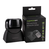 Thorgeon sensor de movimiento LED Negro montaje en superficie 180° IP65 máx 300W 220-240V CE RoHS