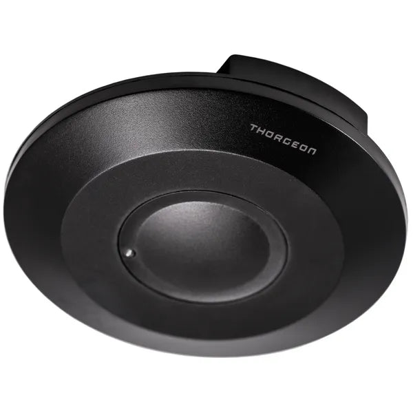 Sensor de movimiento LED Thorgeon montaje superficial Negro 360° microondas IP20 220-240V máx 1000W CE RoHS