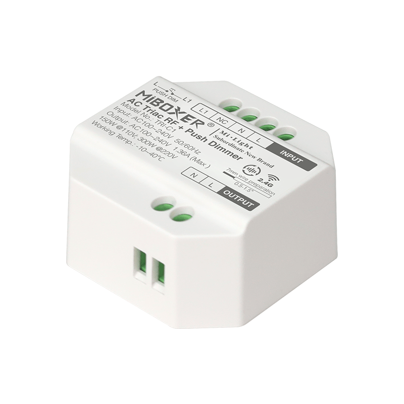 Módulo atenuador LED Tsong 300W AC TRIAC, compatible con control remoto RF 2.4GHz, IP20, 220-240V, CE RoHS