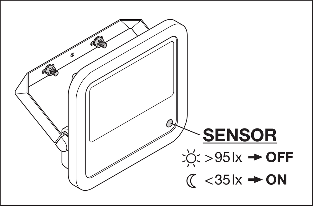 Ledvance LED Floodlight with Photocell 65W 8000 lumens 4000K Cool White IP65 IK10 100° Black CE RoHS