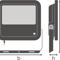 Ledvance LED Floodlight with Photocell 65W 8000 lumens 4000K Cool White IP65 IK10 100° Black CE RoHS