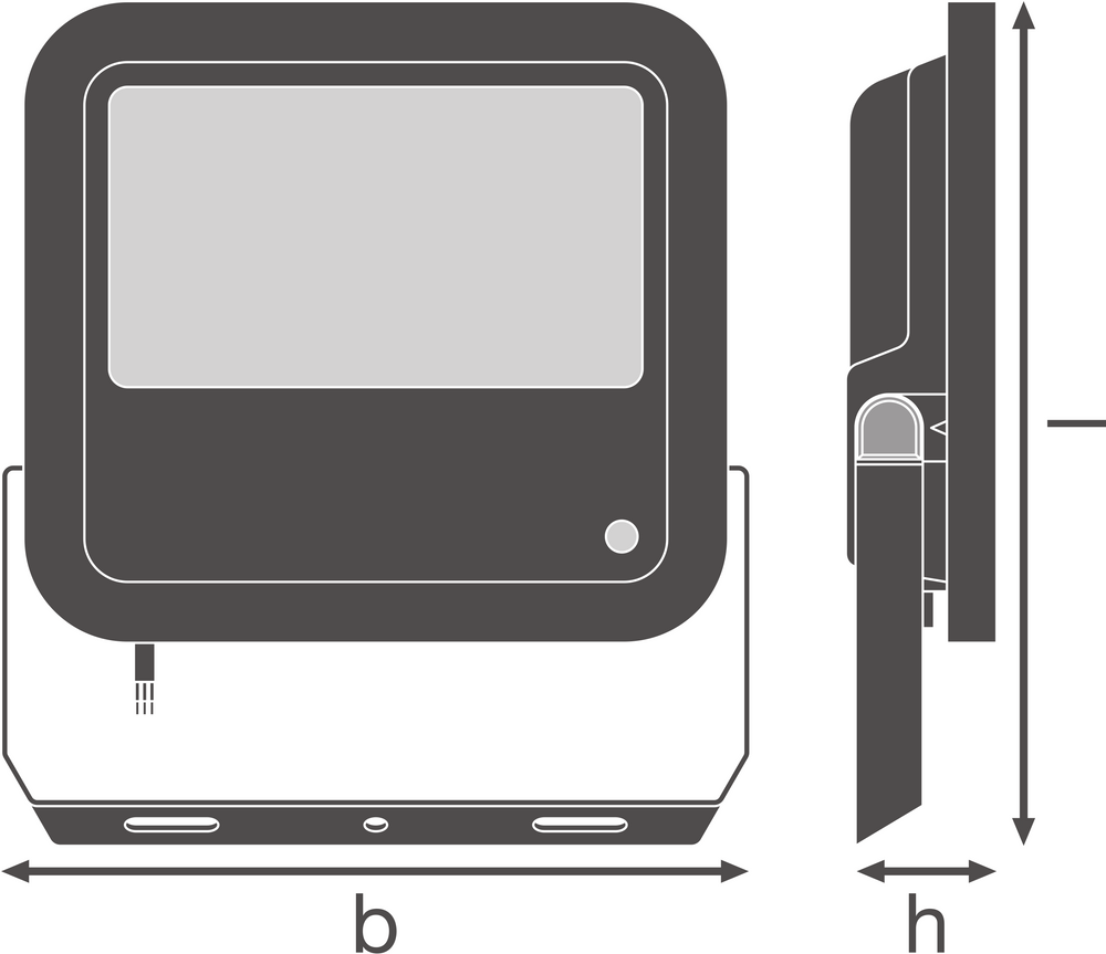Ledvance LED Floodlight with Photocell 65W 8000 lumens 4000K Cool White IP65 IK10 100° Black CE RoHS