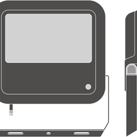 Ledvance LED Floodlight with Photocell 65W 8000 lumens 4000K Cool White IP65 IK10 100° Black CE RoHS
