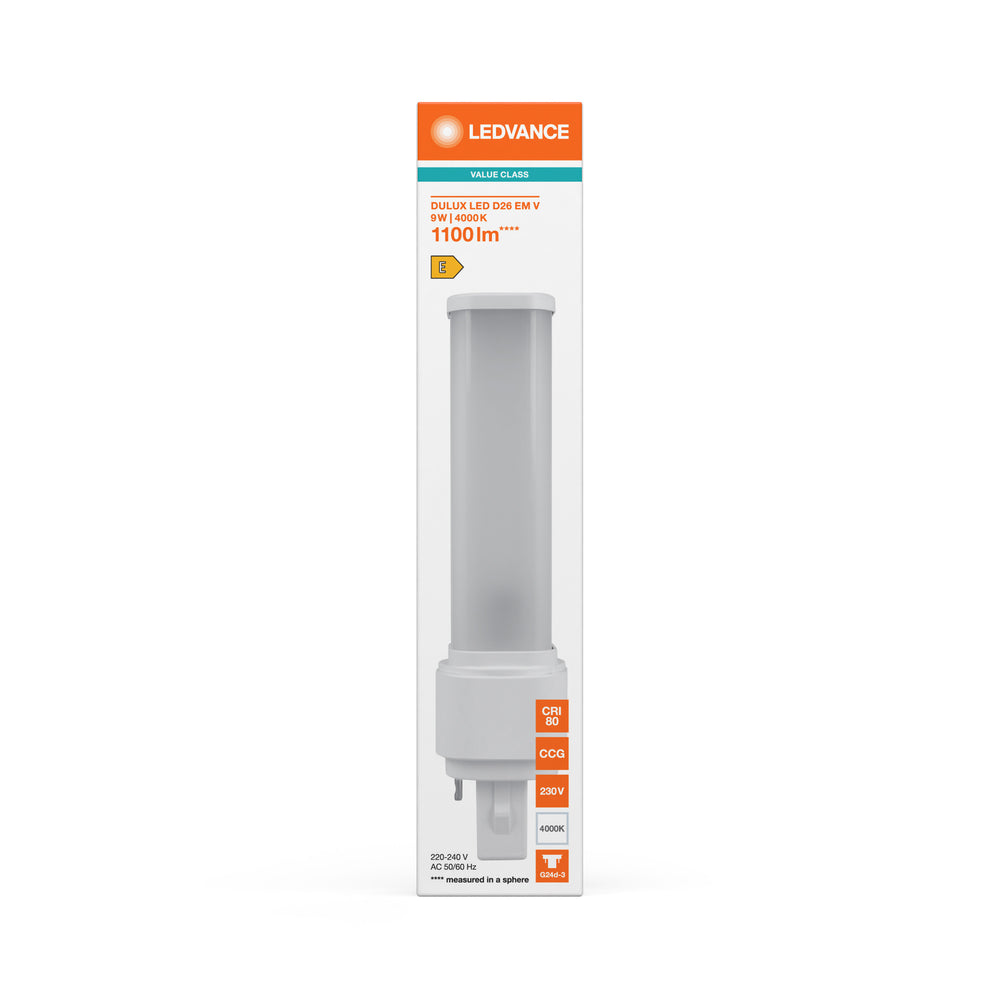Lámpara LED Tsong 9W 4000K chip Philips reemplaza 26W 220-230V etiqueta energética D