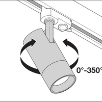 Ledvance LED Railspot D85 Black 25W 1500 lumens 15-55° 3000K IP20 Mechanical Zoom Dimmable Track Light CE RoHS