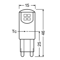 Ledvance LED Capsule G9 1.9W 3000K 1521 lumens 230V IP20 CRI 80 Flicker-Free CE RoHS for you