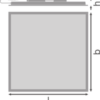 Ledvance LED Panel 60x60cm, 33W, 3000K, 1300 lumens/W, IP20, CRI 80, 120° Beam, Aluminium, CE RoHS, for you