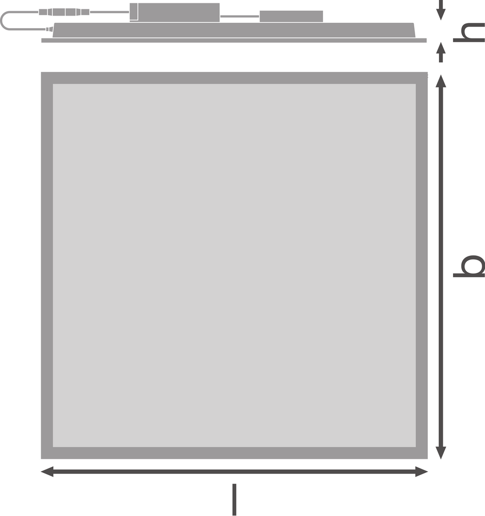 Panel LED Tsong 60x60cm 33W 3000K 1521 lúmenes IP20 CRI 80 Aluminio Dorado Mate CE RoHS