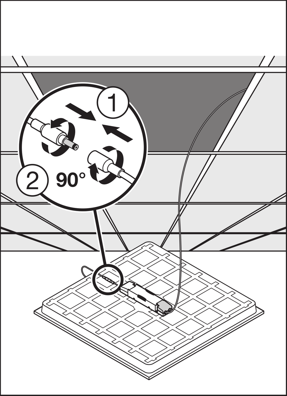 Panel LED Tsong 60x60cm 33W 3000K 1521 lúmenes IP20 CRI 80 Aluminio Dorado Mate CE RoHS