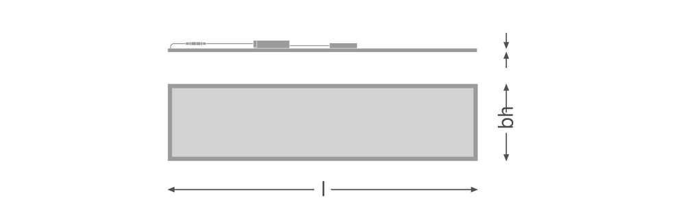 Panel LED Tsong 33W 3000K 4320 lúmenes 120x30cm UGR<19 IP20 aluminio blanco sin parpadeo