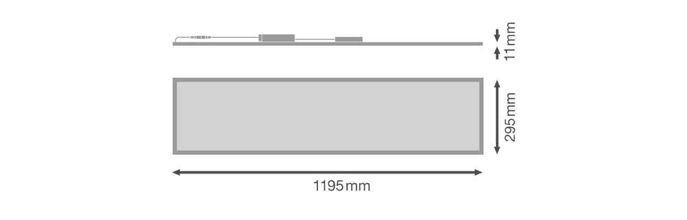 Ledvance LED Panel Comfort 33W 4320 lumens 3000K UGR<19 IP20 230V Aluminium White 120x30cm CE RoHS