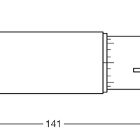 Ledvance LED PLC Dulux D/E G24Q-2 10.5W 7000 lumens 3000K 230V 120° IP20 Warm White Philips Chip replaces 18W