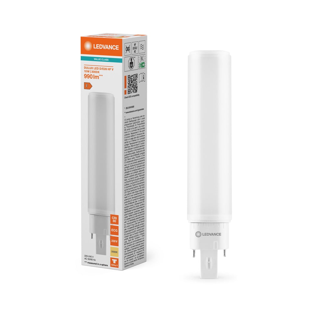 Lámpara Tsong LED PLC Dulux D/E G24Q-3 10,5W 1521 lúmenes 3000K Blanco Cálido 220-240V Chip Philips IP20