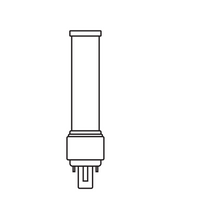 Ledvance LED PLC Dulux D 10.5W 1521 lumens 3000K G24Q-3 2Pin Lamp, Warm White, 230V, CRI 80, 120° Beam
