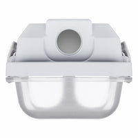 Luminaria para tubo LED Tsong 120cm IP65 impermeable para dos tubos LED, acabado en aluminio dorado mate