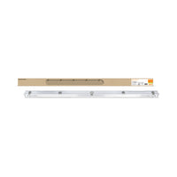 Luminaria para tubo LED Tsong 120cm IP65 impermeable para dos tubos LED, acabado en aluminio dorado mate