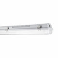 Luminaria para tubo LED Tsong 120cm IP65 impermeable para dos tubos LED, acabado en aluminio dorado mate