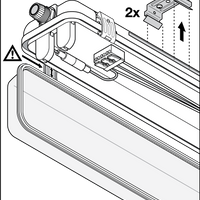 Ledvance LED Tube Fixture 120cm, IP65 Waterproof Housing, 220-240V, Matte Gold Aluminum, for Single LED Tube