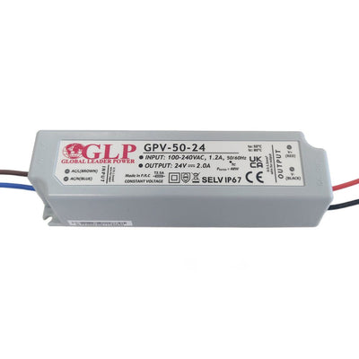 Led voedingsadapter 12v 48w 2a ip67 waterproof by glp