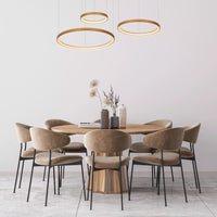 Lucide Vidal LED pendant light Ø78 cm 2700K matt gold