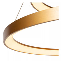 Lucide LED pendant light - dimmable 92W, 2700K warm gold brass finish - Ø 78 cm chandelier
