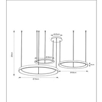 Lucide Vidal LED pendant light Ø78 cm 2700K matt gold