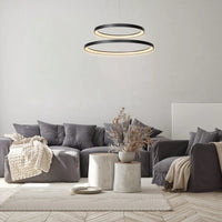 Lucide VIDAL lámpara colgante LED Ø78cm regulable 92W 2700K Negra moderna