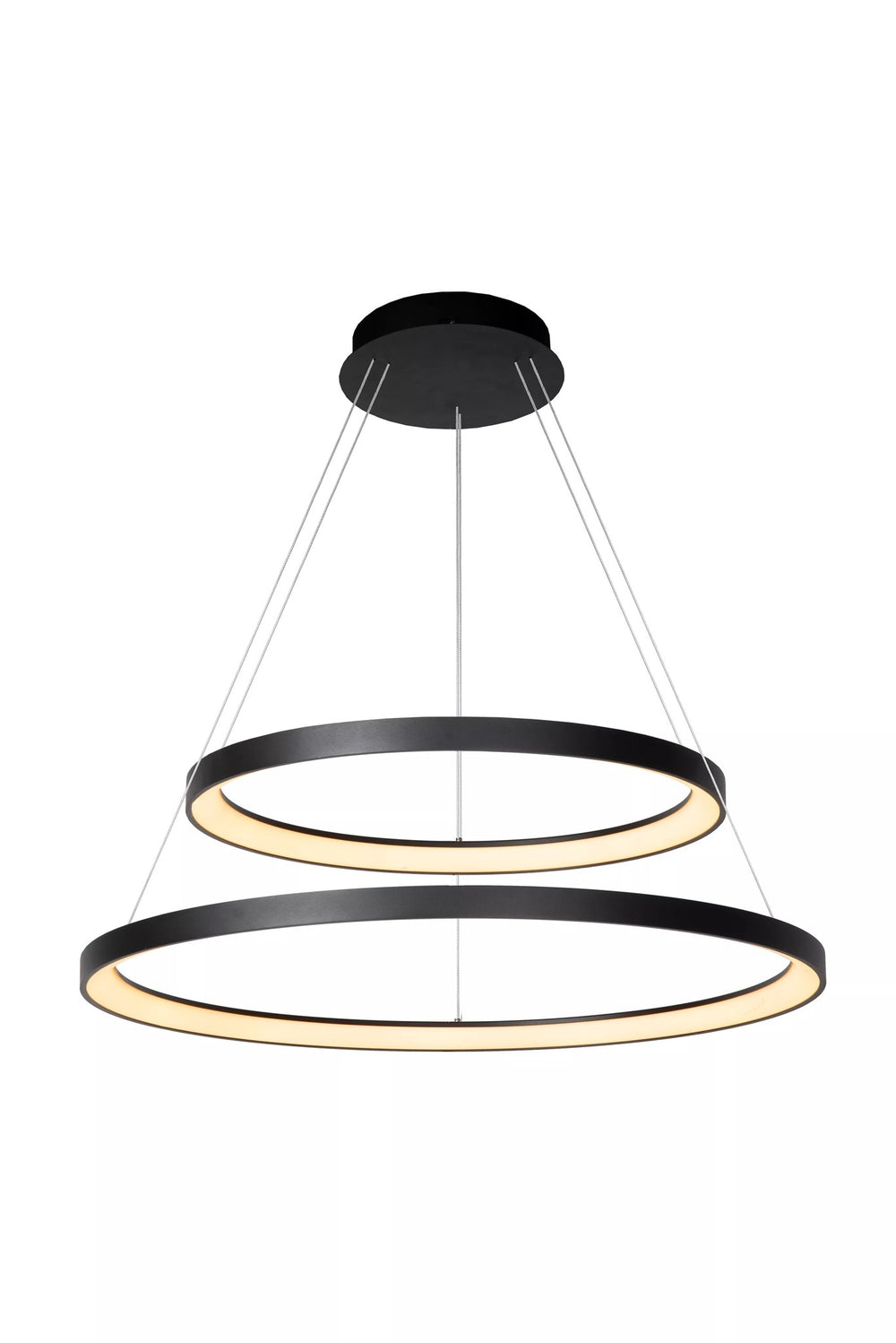 Lámpara colgante Lucide VIDAL Ø78 cm LED 92W 2700K regulable negro