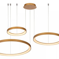 Lucide Vidal LED pendant light Ø78 cm 2700K matt gold